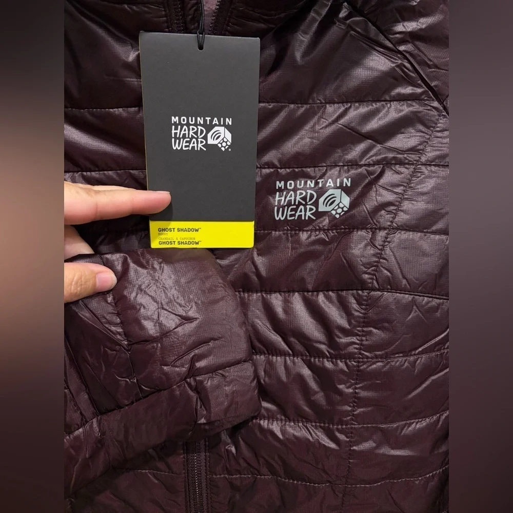 Mountain Hardwear Women's Medium Ghost Shadow Hooded Jacket Wine NWT Puffer
